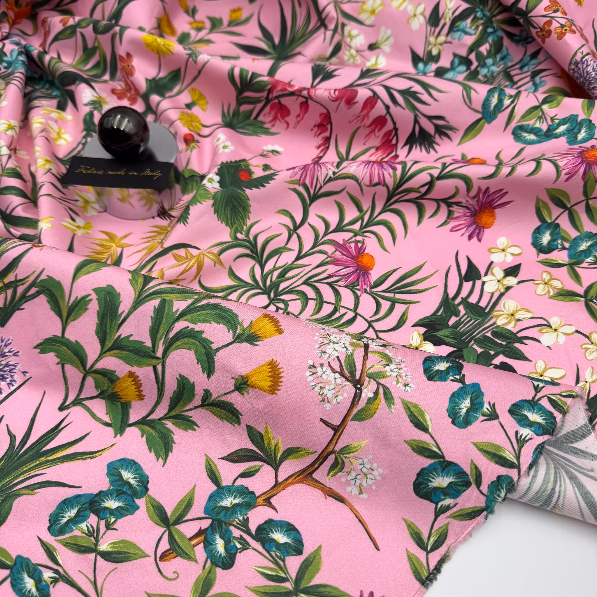 Festbomull blomster rosa O.de la Renta