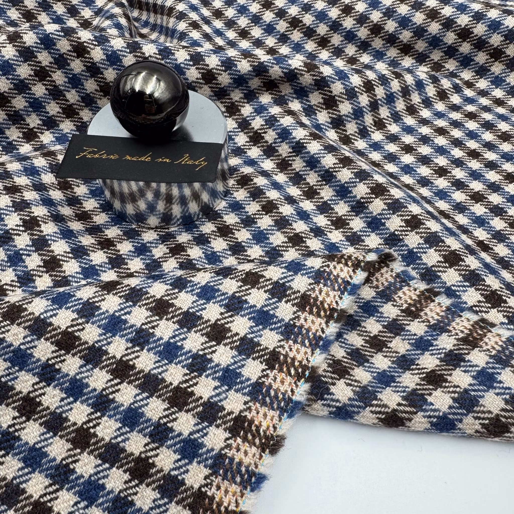 Ulltweed rutig blå/brun Prad*