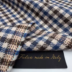 Ulltweed rutig blå/brun Prad*