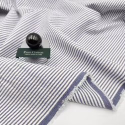 Bomull bäckebölja blå/vit randig