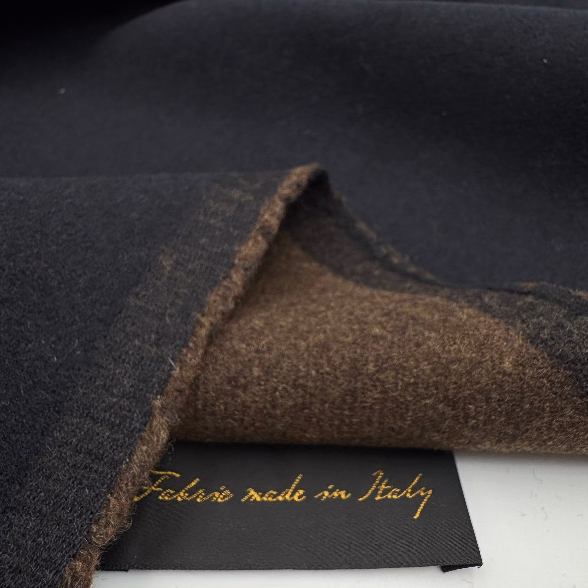 Kappull dubbel brun/svartblå