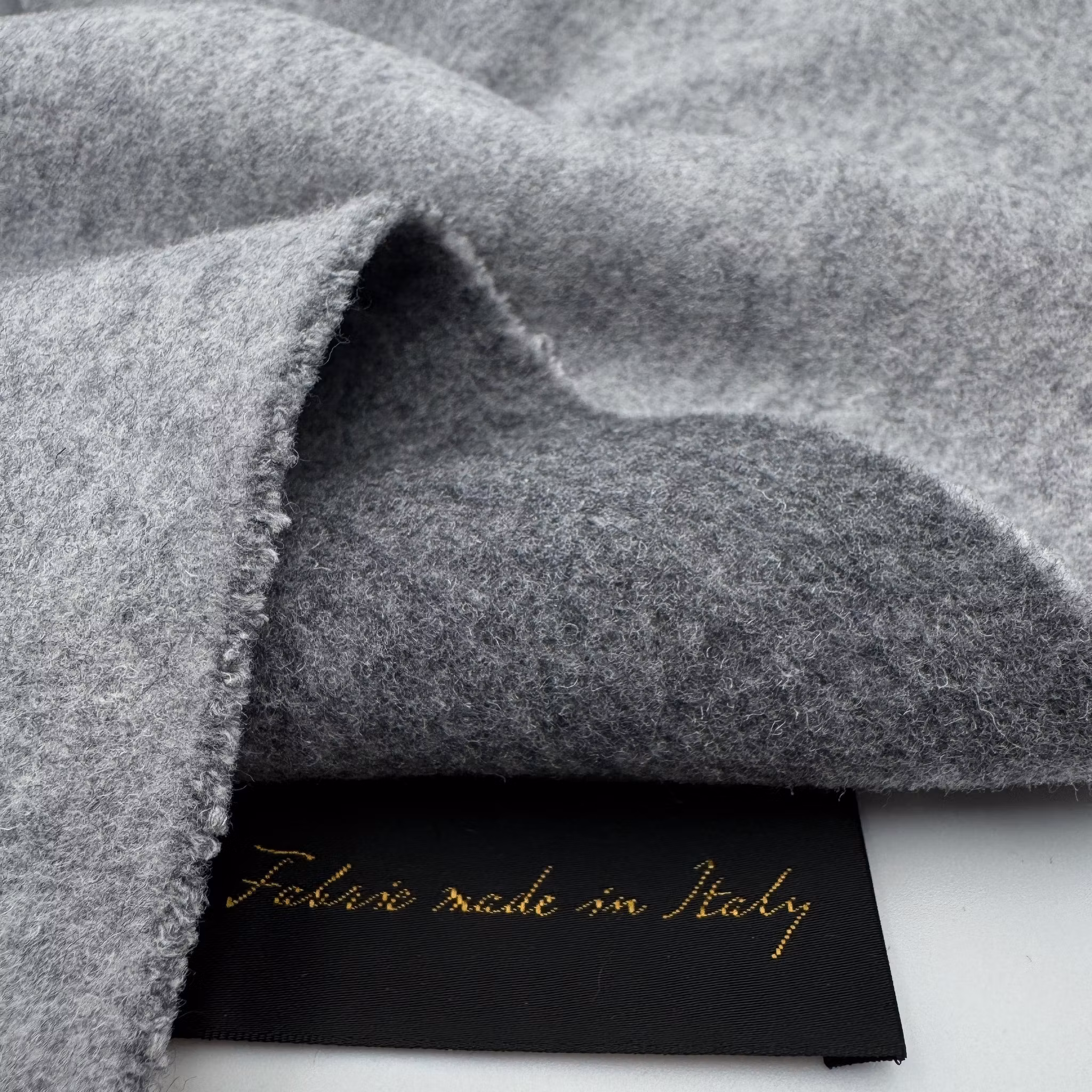 Alpacka/ull ljusgrå lyxfleece