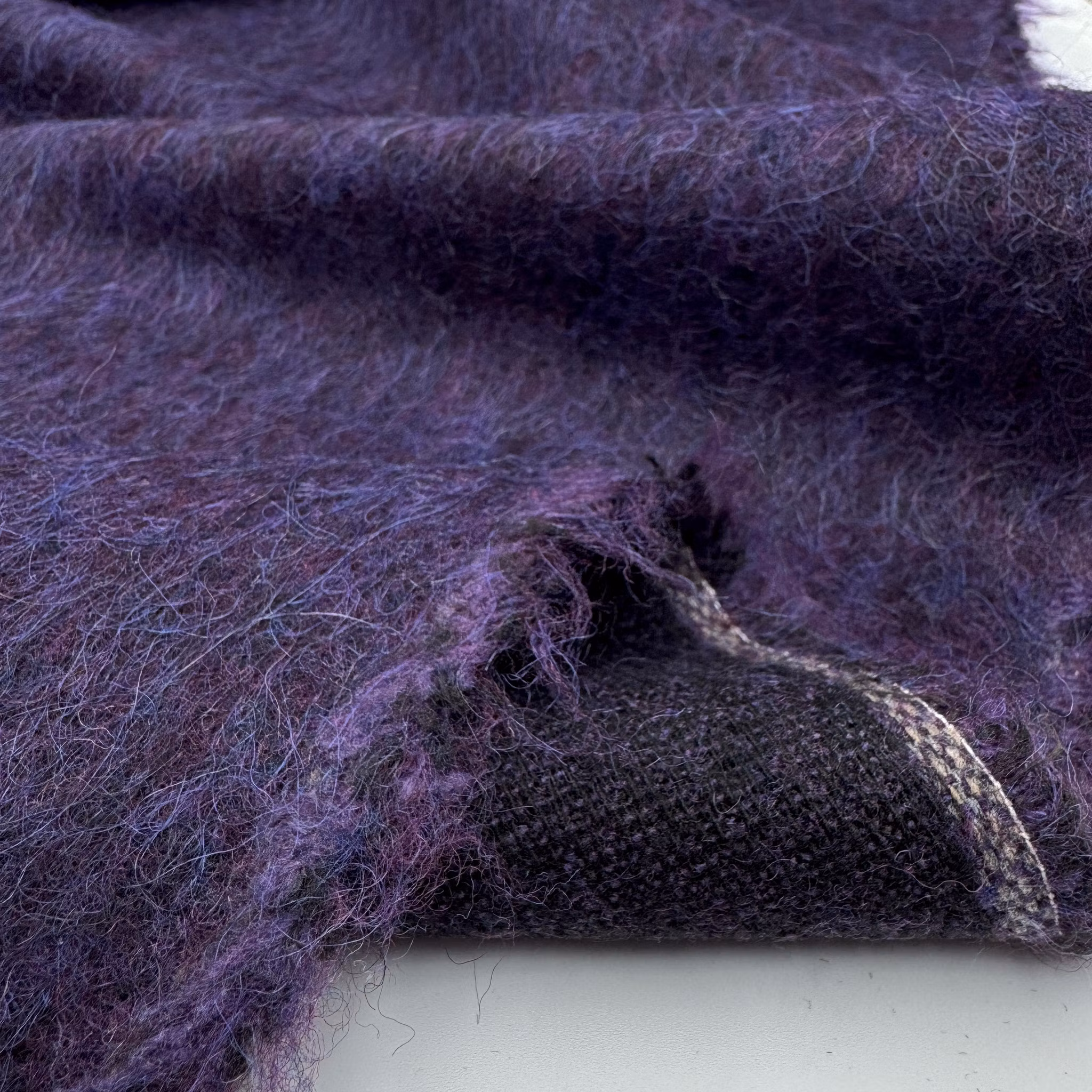 Mohairpäls lila (syntetbaksida)