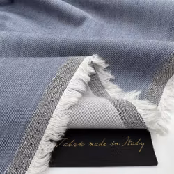 Ull/bomullsdenim ljusblå