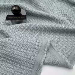 1,5m Bomull/cupro våffla blå