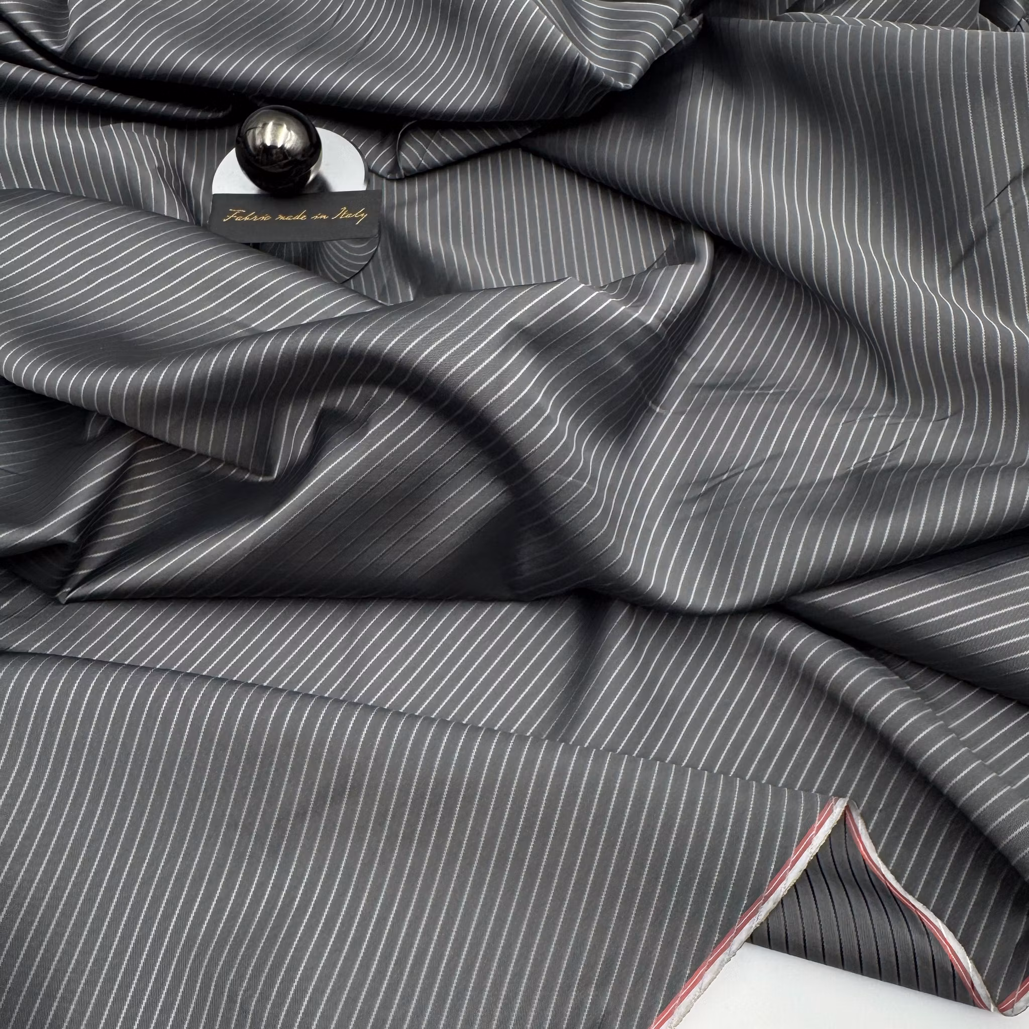 Viskosfoder grå rand