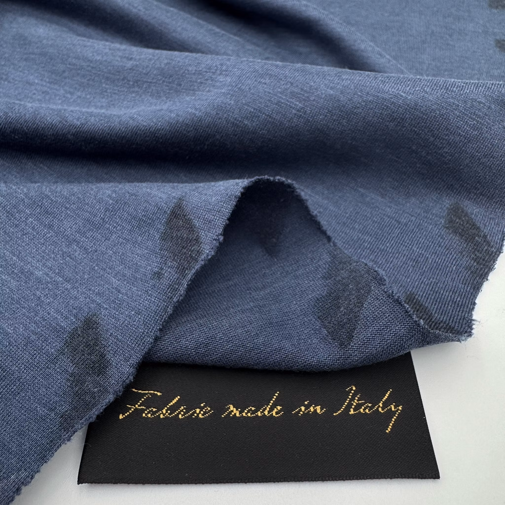 Siden/bomullstrikå blå Cucinell*