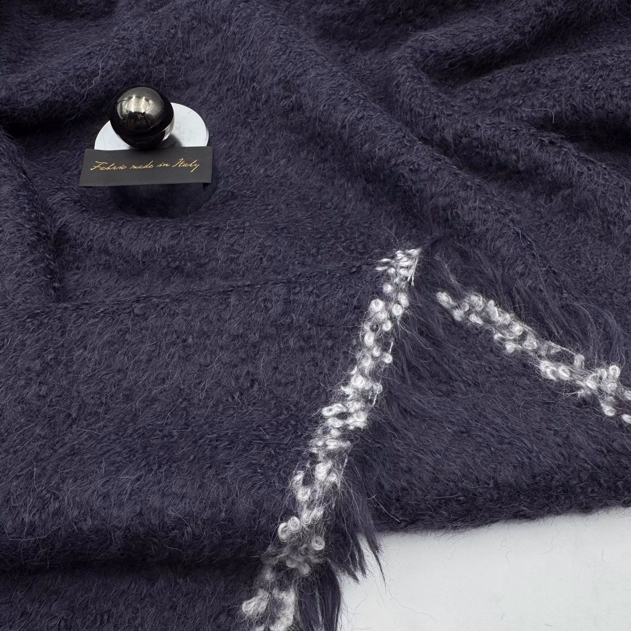 Alpackabouclé blålila