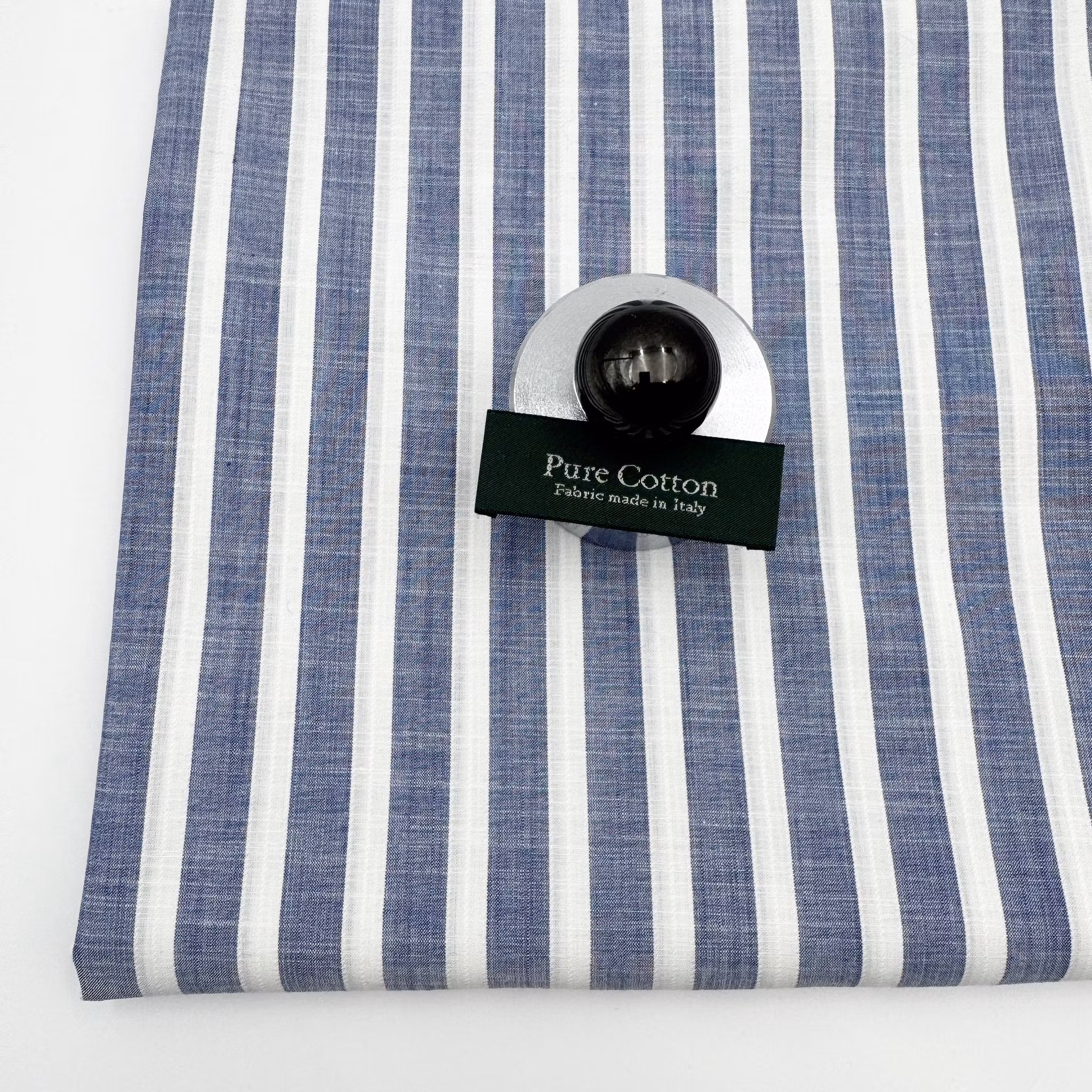 Skjortbomull blå/vit Albin*