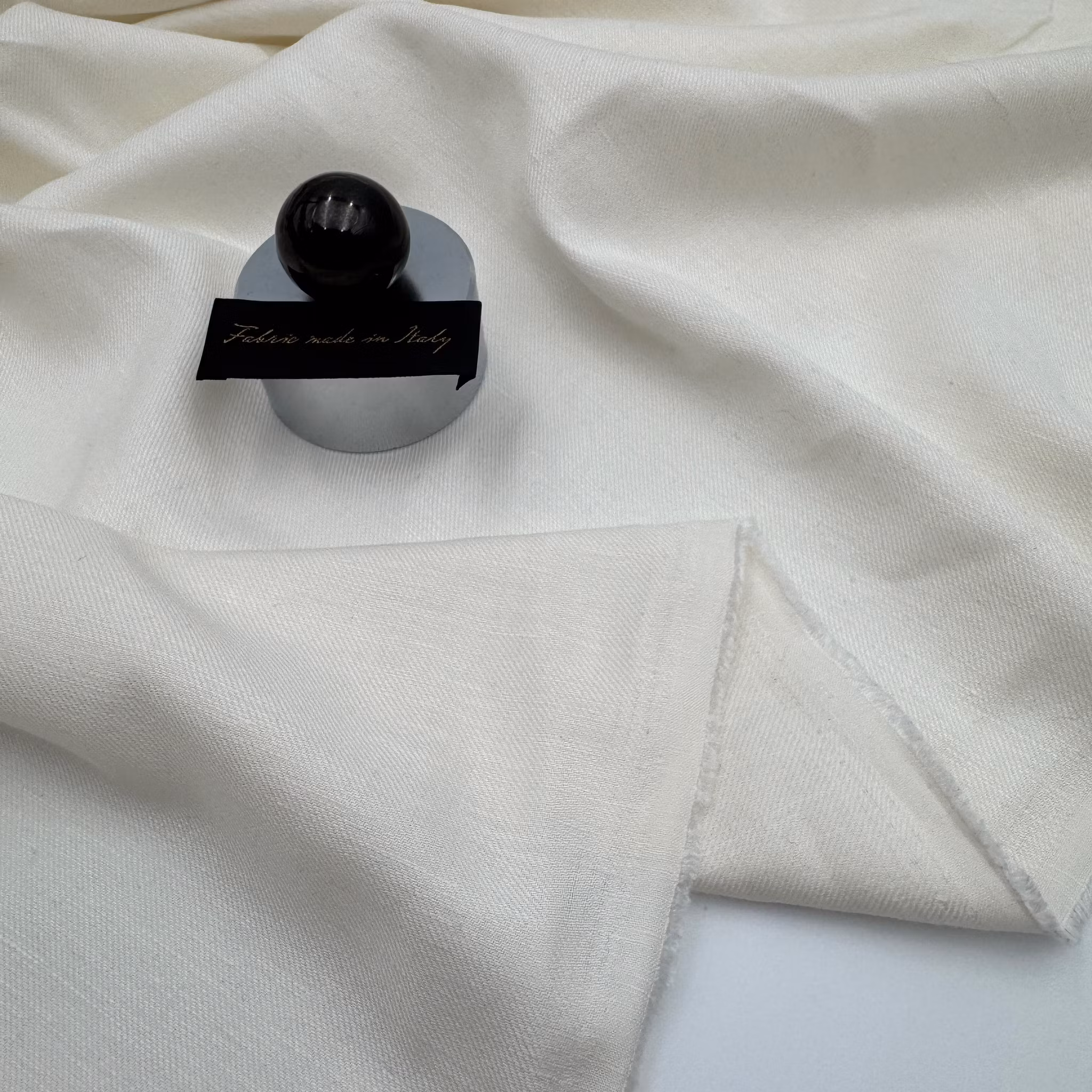 Bomull/lin gräddvit