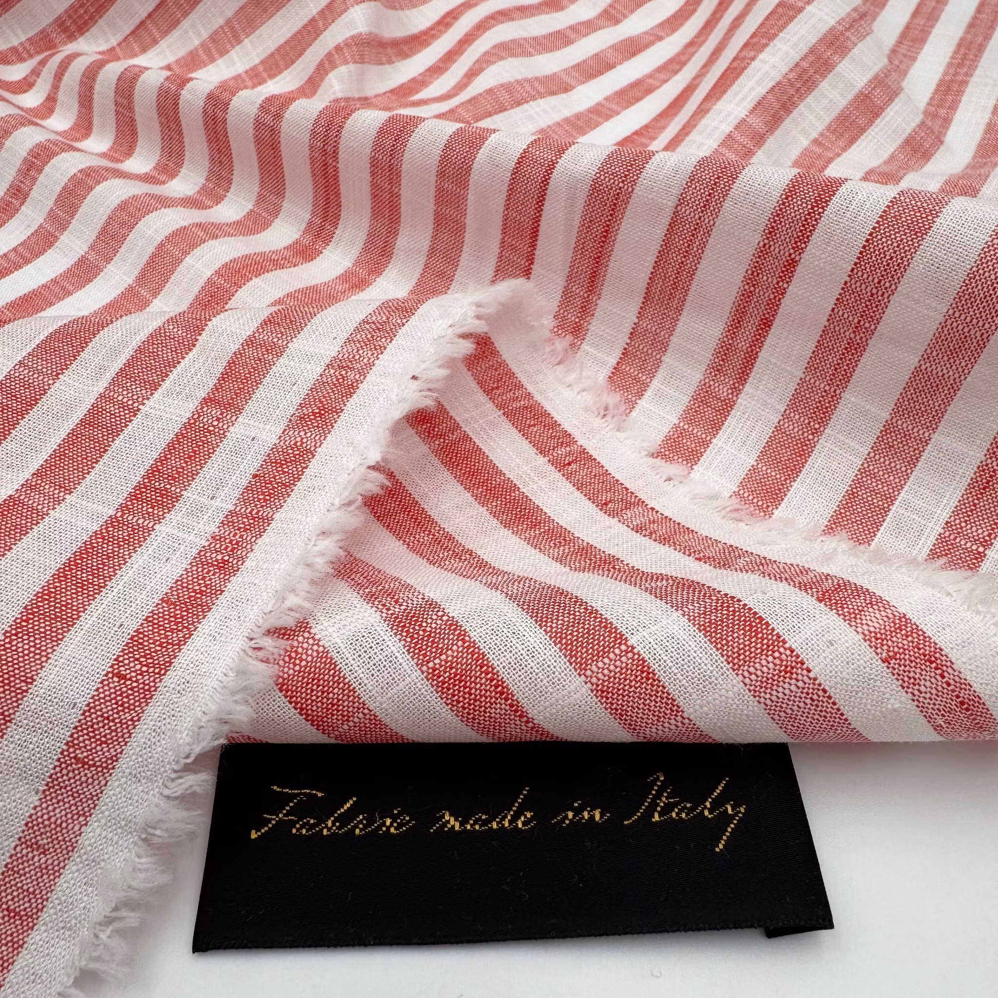 PANGERBJUDANDE 3M - lin/bomullsrand röd/vit