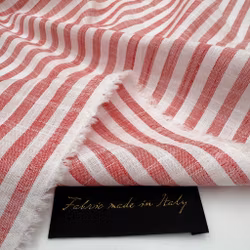 PANGERBJUDANDE 3M - lin/bomullsrand röd/vit