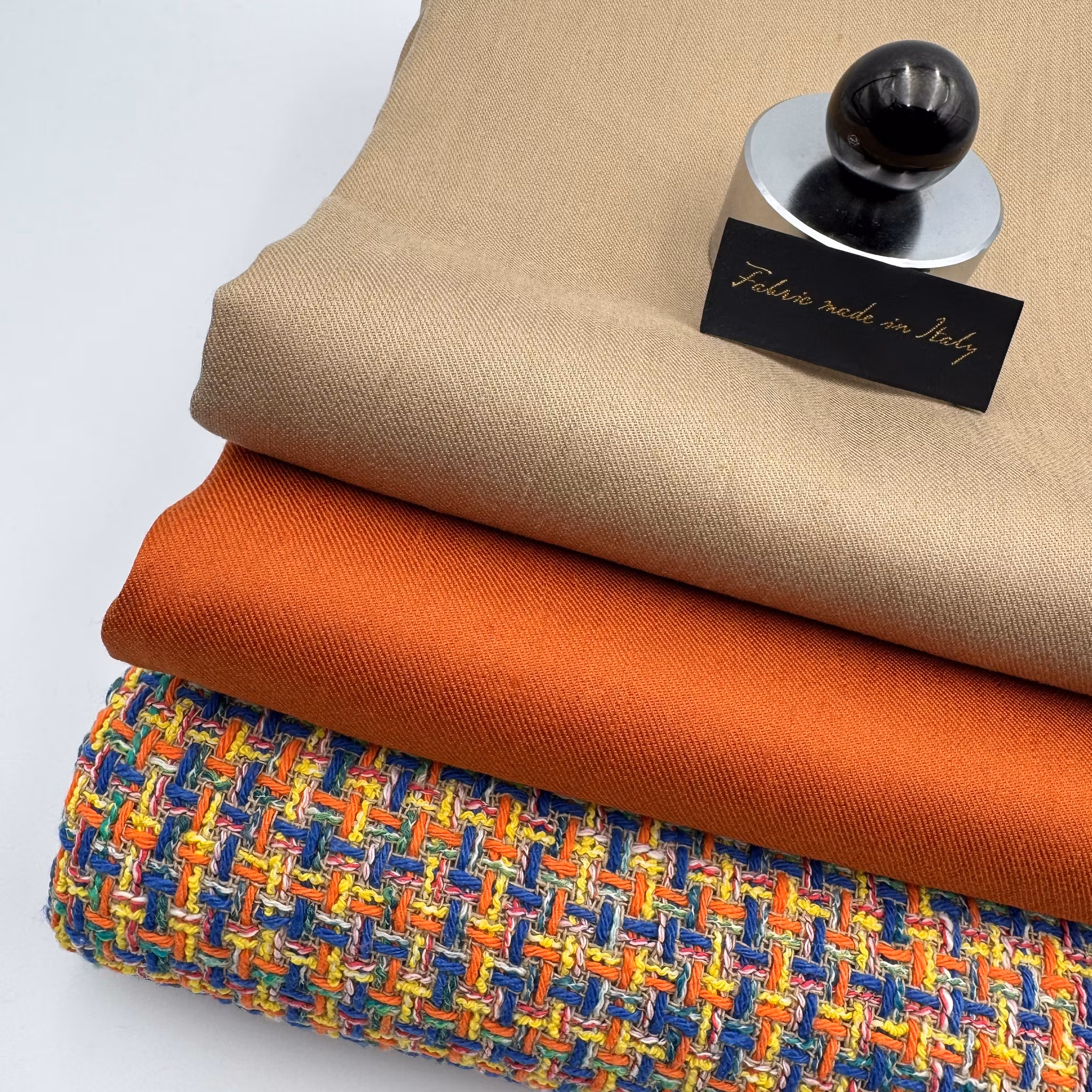 Bomullschanel beige/multi