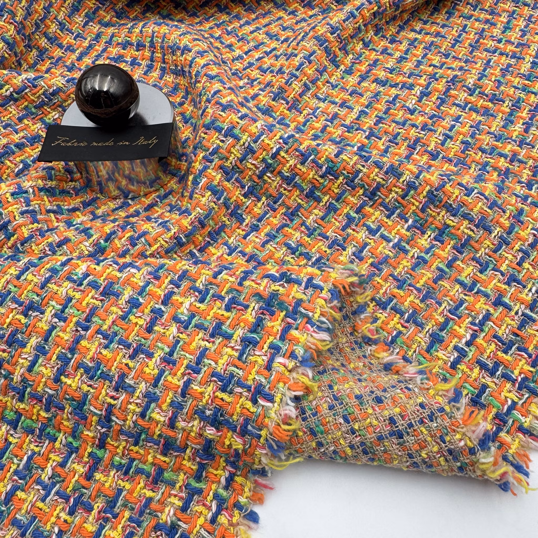 Bomullschanel beige/multi