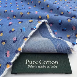 Skjortdenim småblommig