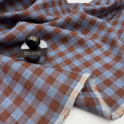 Lin blå/brun rutigt