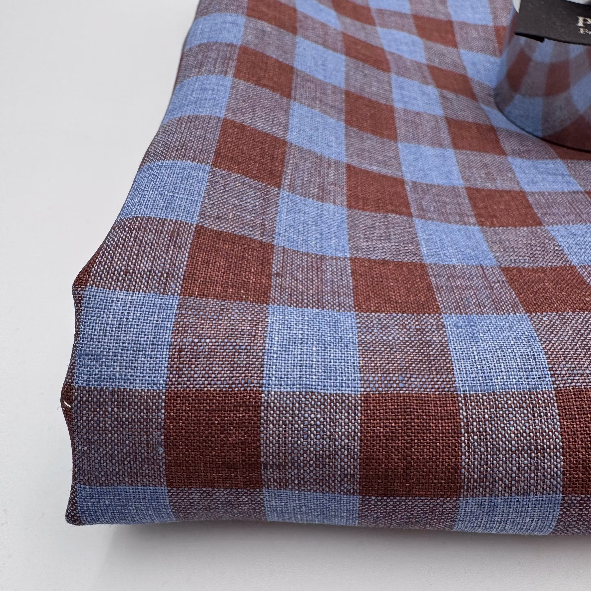 Lin blå/brun rutigt