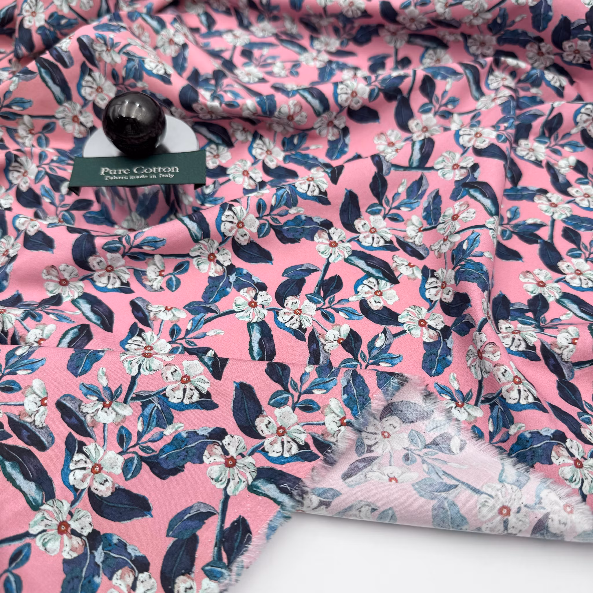 Libertypoplin rosa/blå