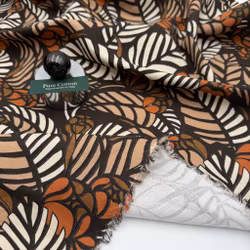 Bomull/lin brun/beige/rost