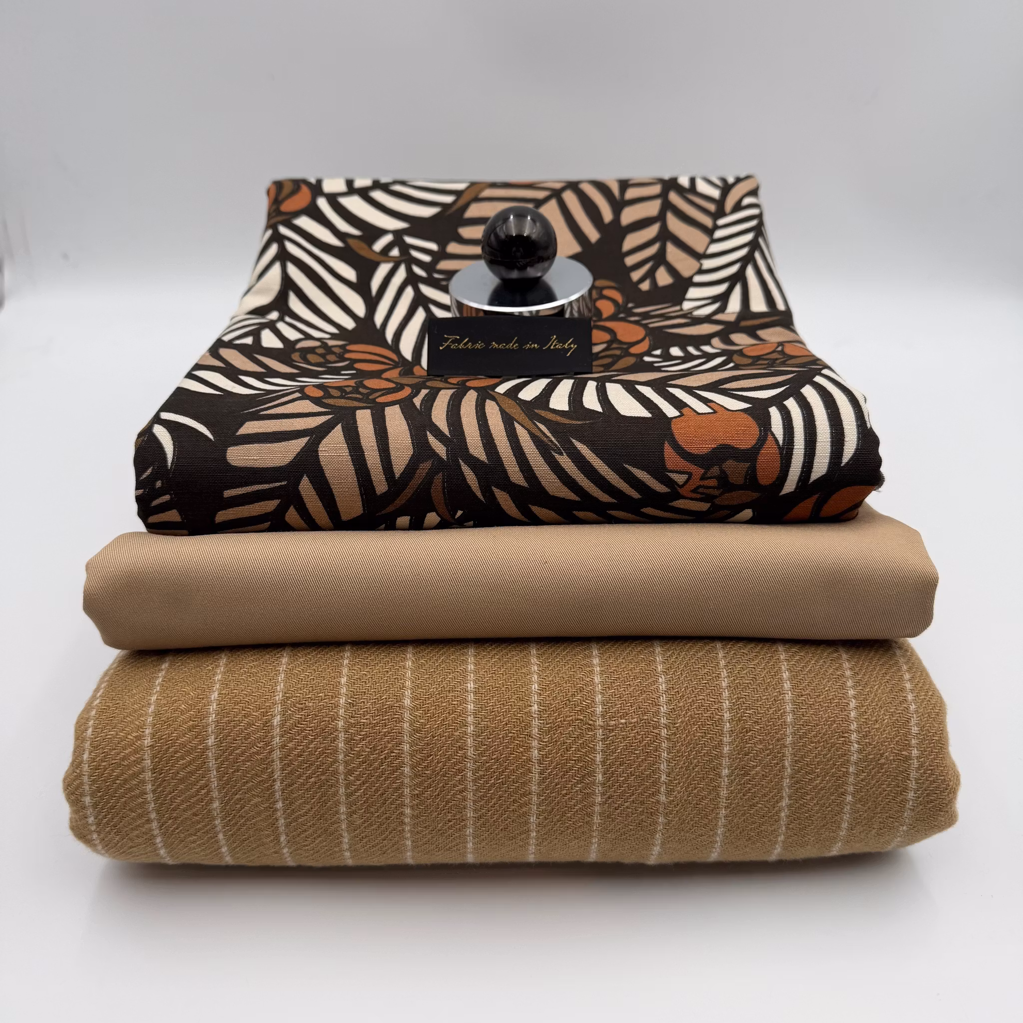 Bomull/lin brun/beige/rost