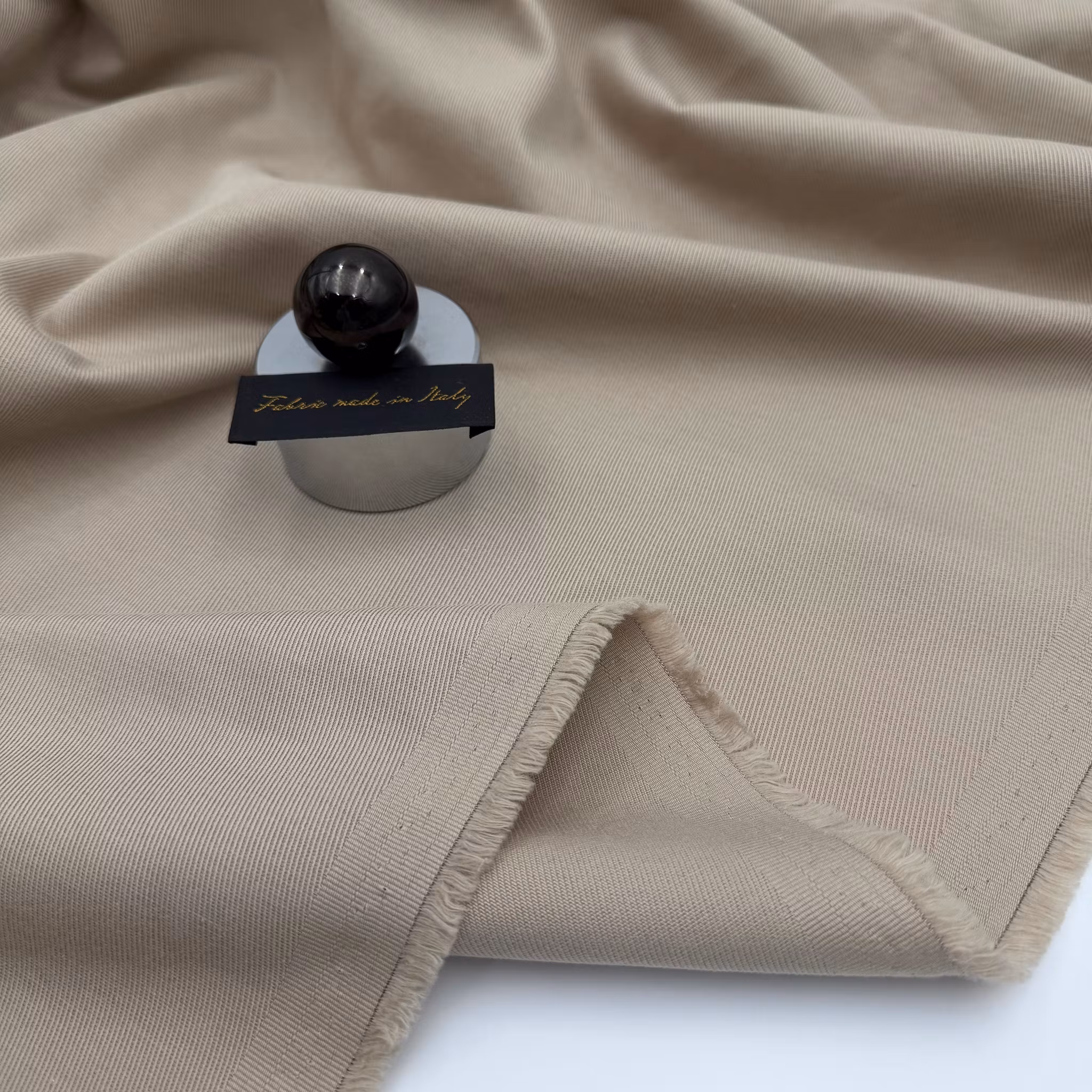 Ull/bomullstwill sandbeige Cucinell*