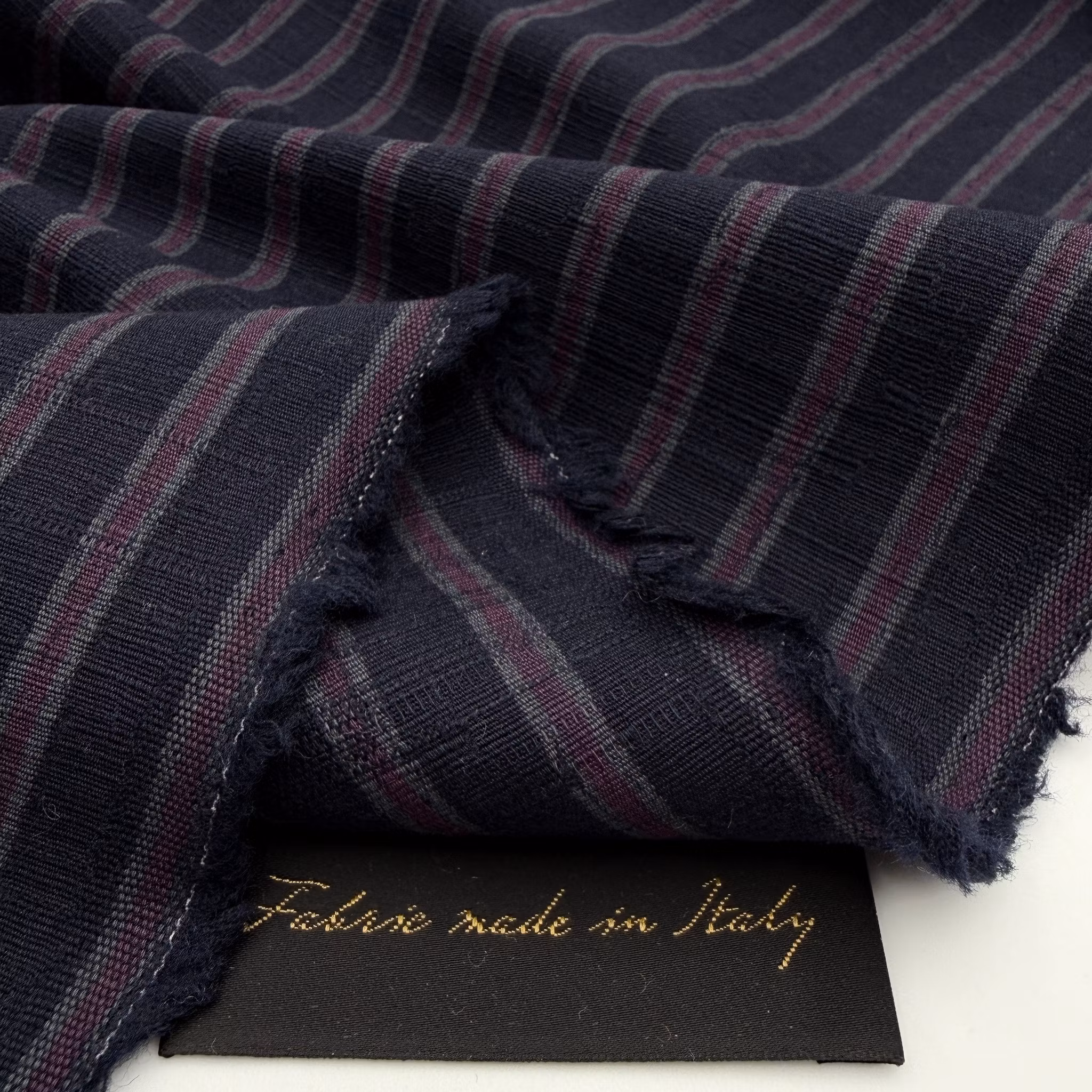 Bomull/lin marin randig Max M***