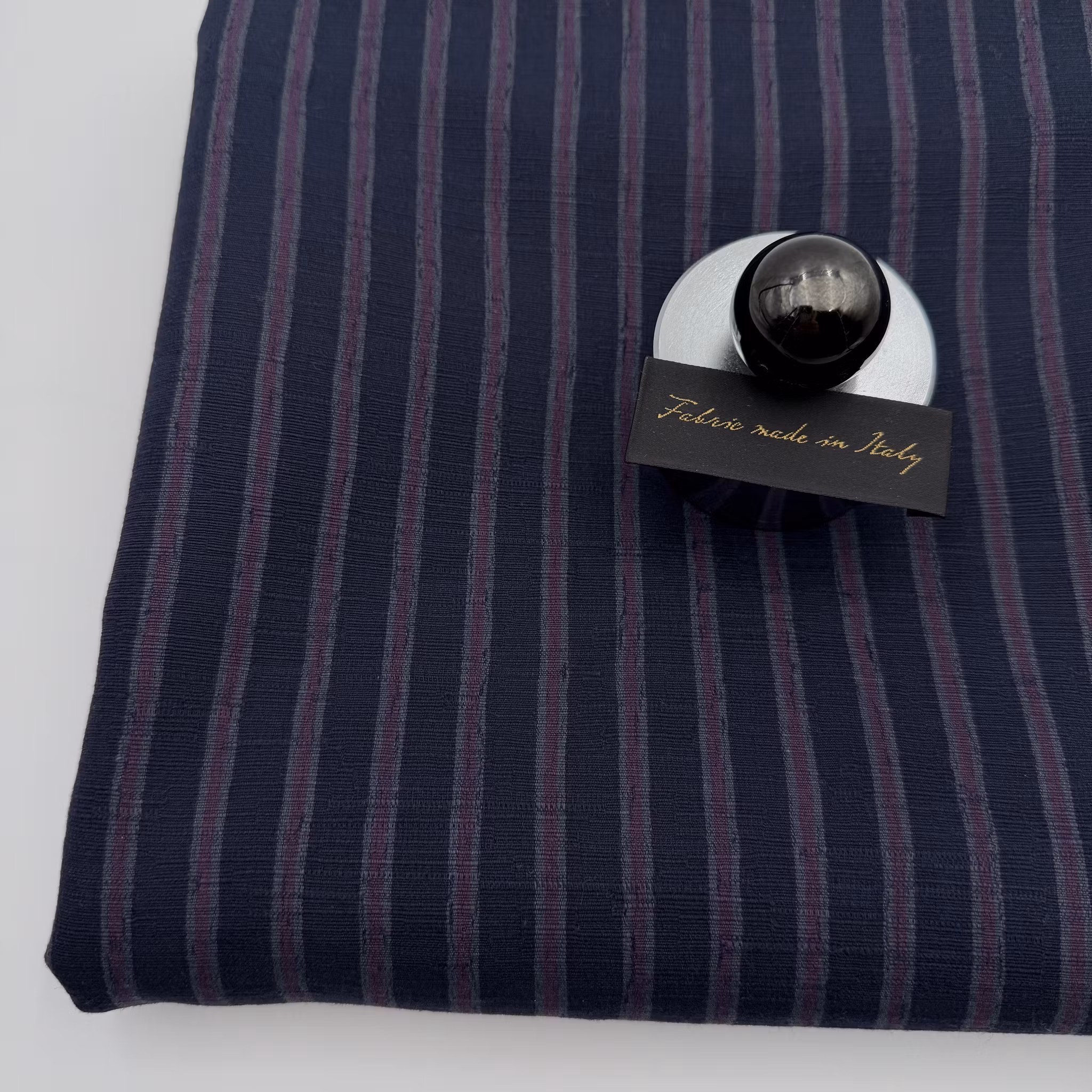 Bomull/lin marin randig Max M***