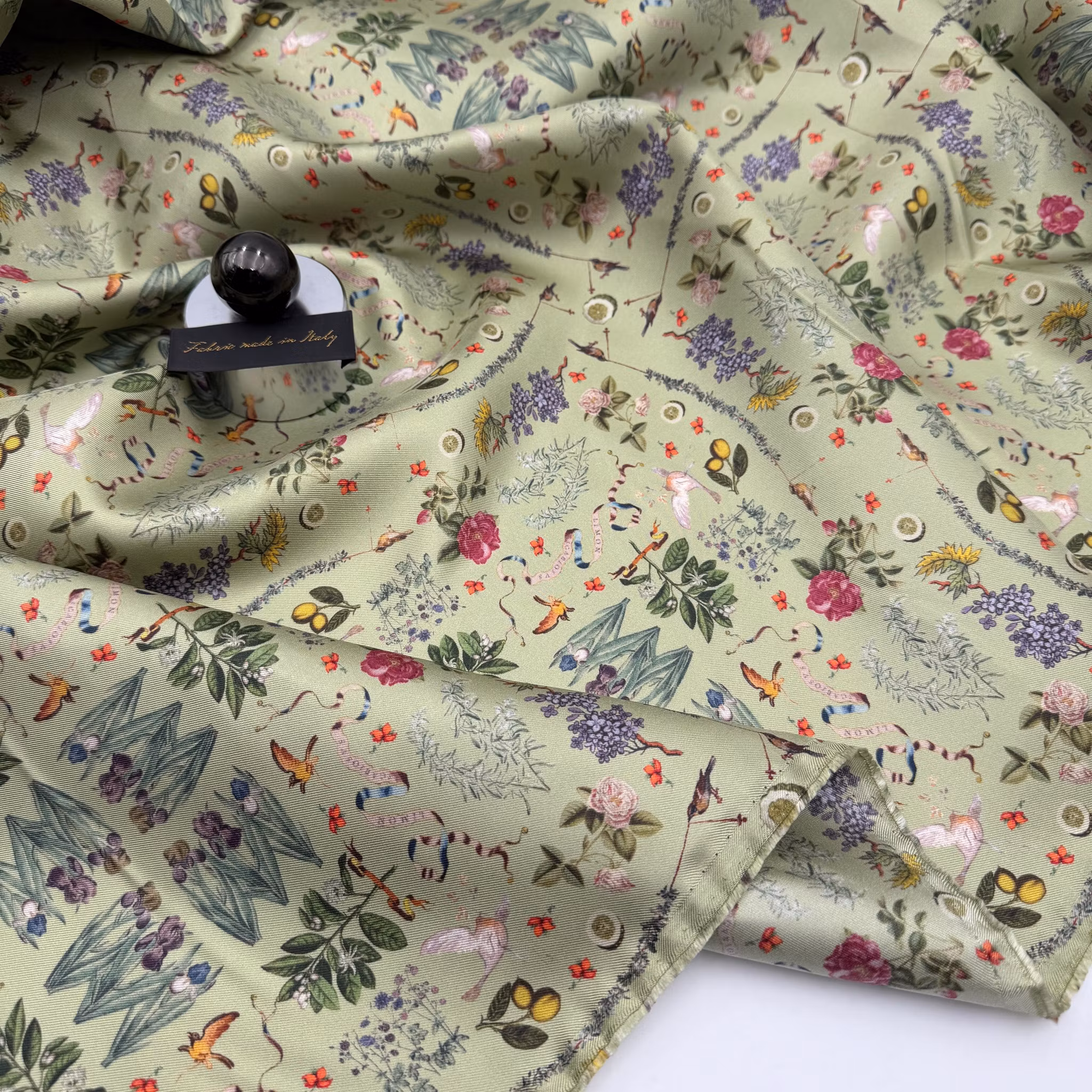 Sidentwill grön småmönstrad Gucc*