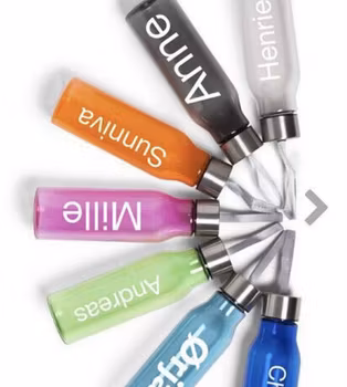 Skruflasker med navn