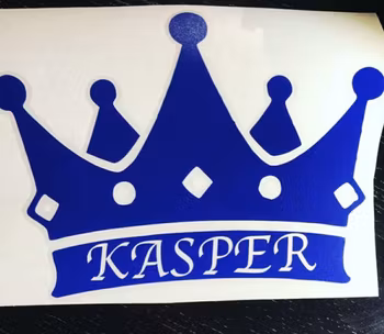 Veggdekor Krone med navn