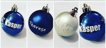 Julekuler med personlig navn