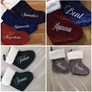 Julestrømpe med personlig navn