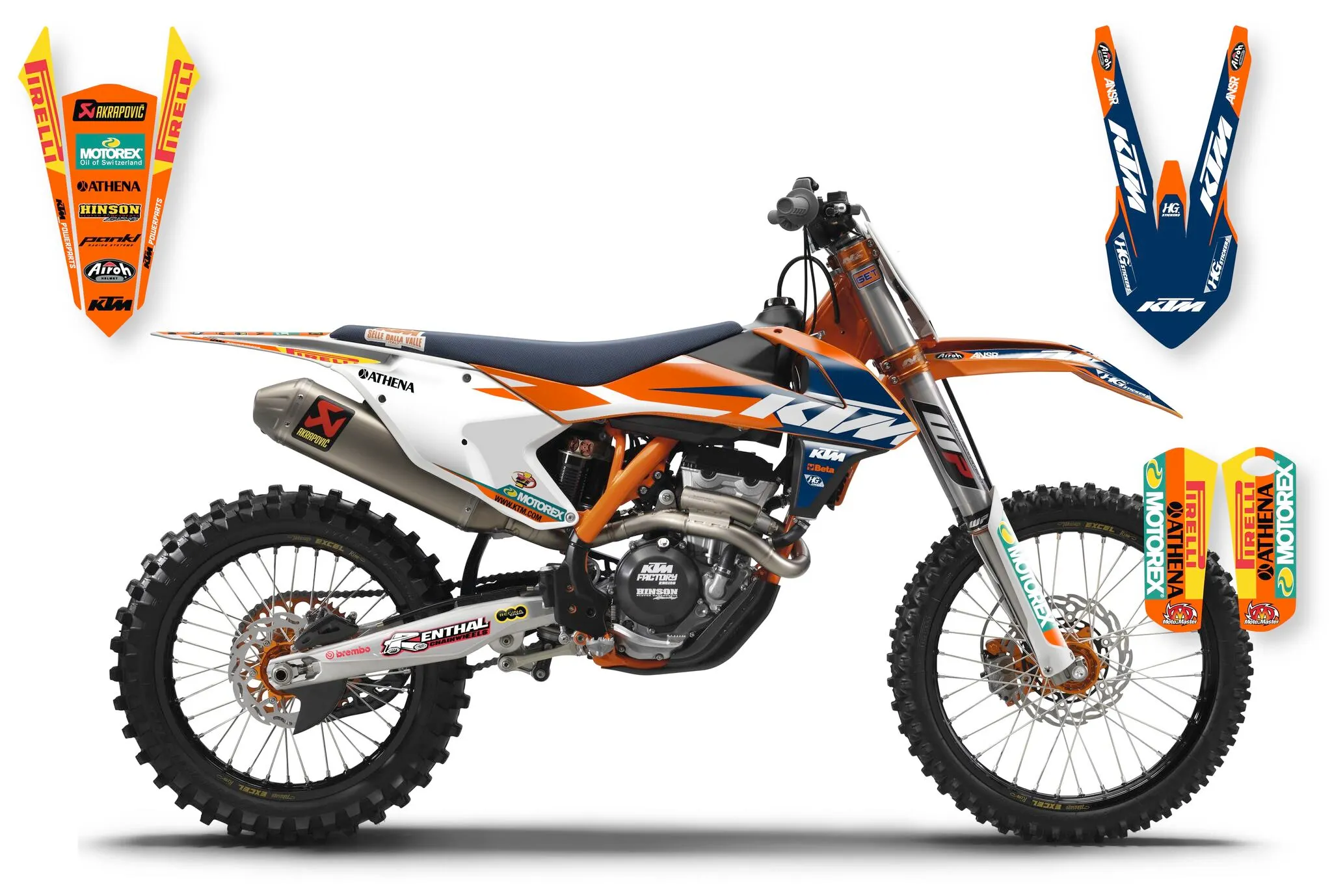 Official Graphics KTM Factory Replica Graphics Kits | Motocross & Enduro - HG Stickers ...