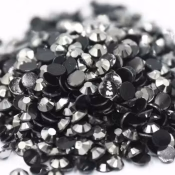 Rhinestones Black Hematite AB 1000st