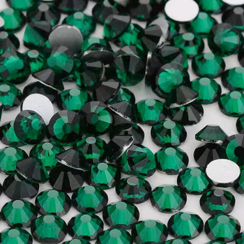 Rhinestones Dark Green Glas 1000st