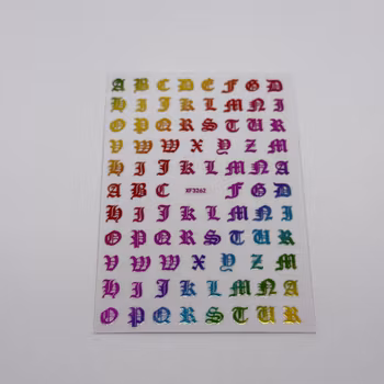 Stickers Bokstäver Rainbow