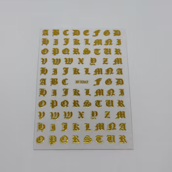 Stickers Bokstäver Guld