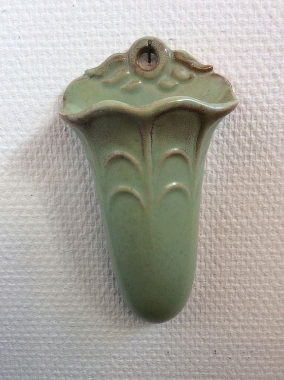 Green wall vase