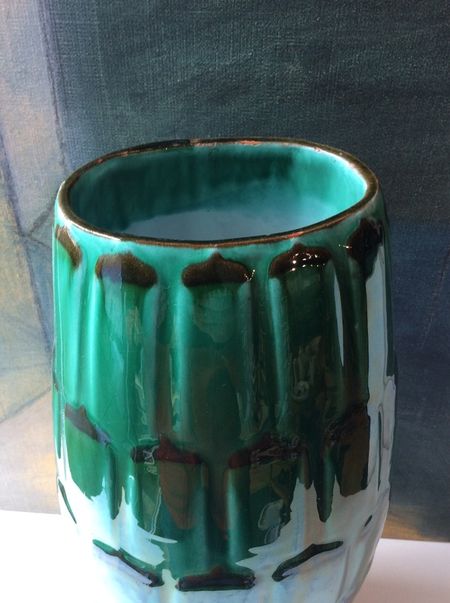 Dark green Capri floor vase 36