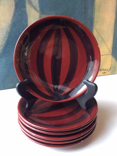 6 rött band plates 27