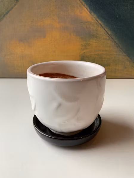Aros white flower pot