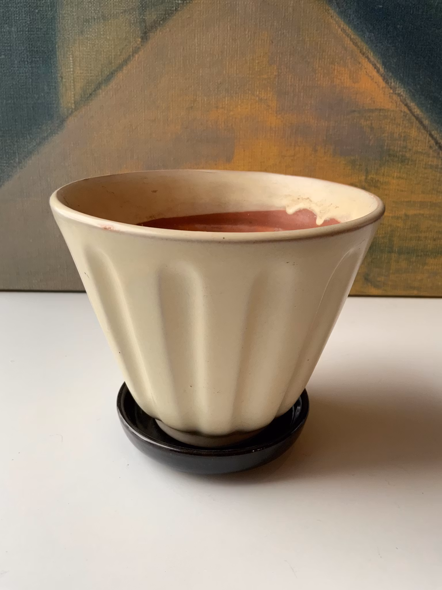 UE biege flower pot
