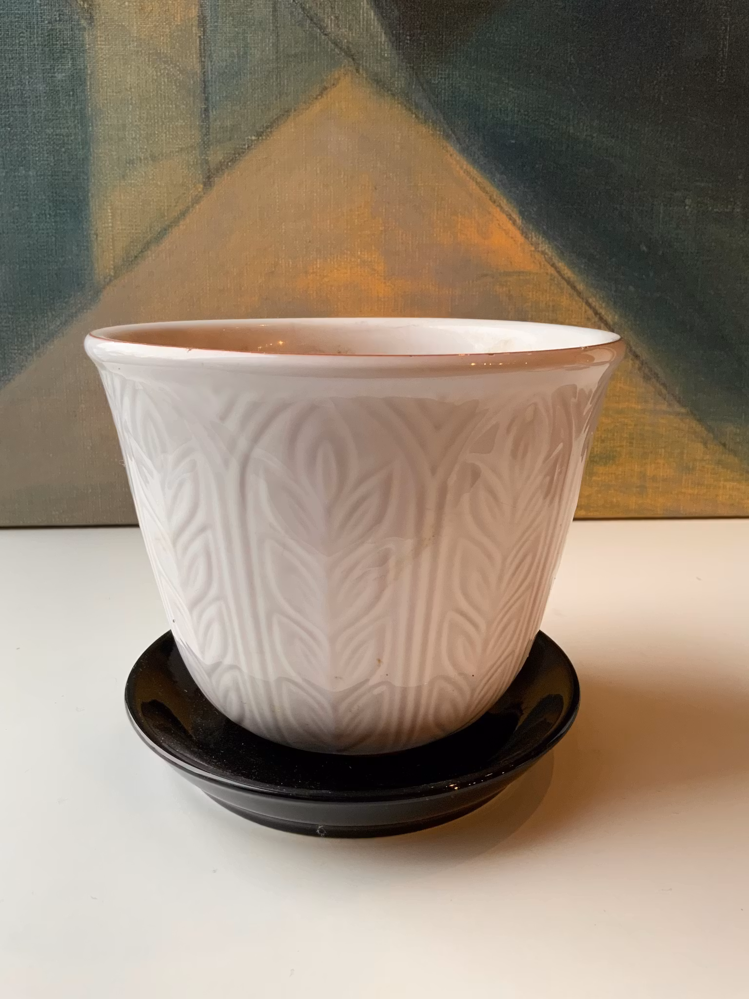 Steninge white Jenny flower pot