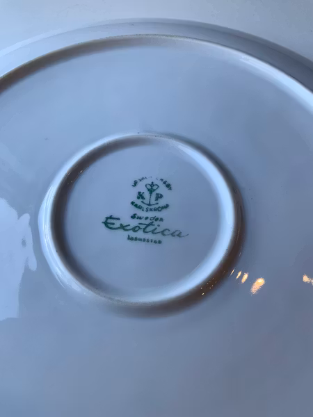Karlskrona Exotica plate and 6 small plates