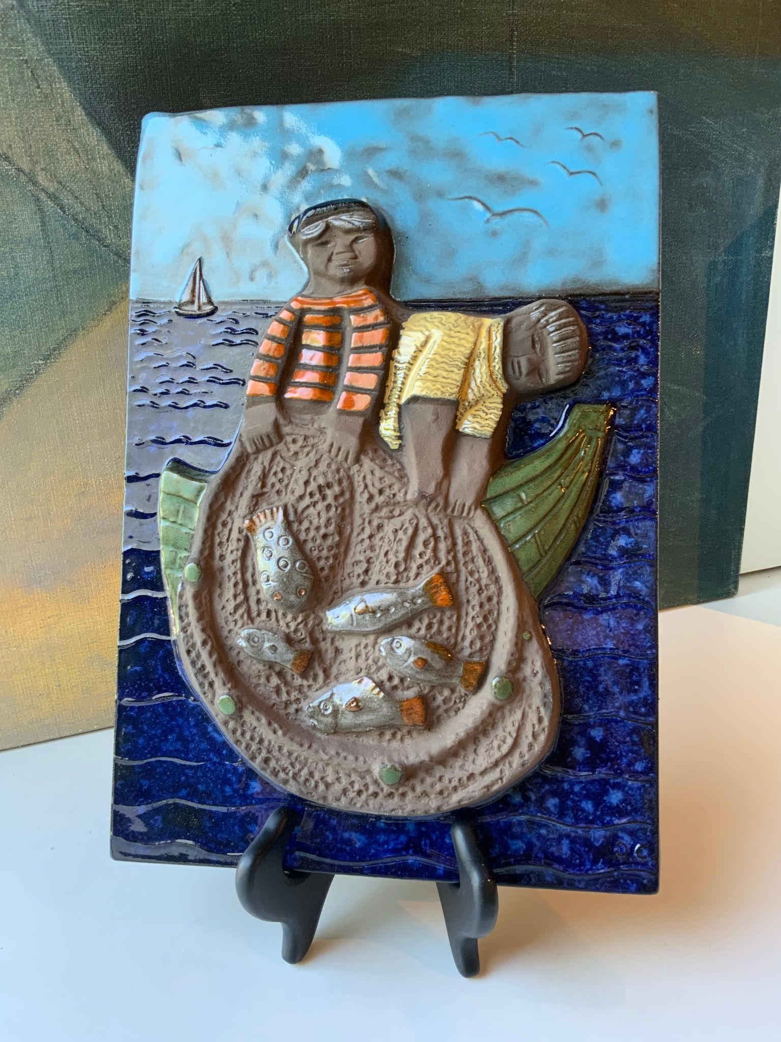 Fishermen wall plate 2040