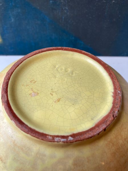 Globe vase with fish relief