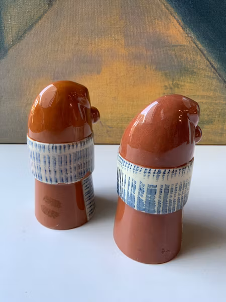 A pair of Andersson Santa Claus figures