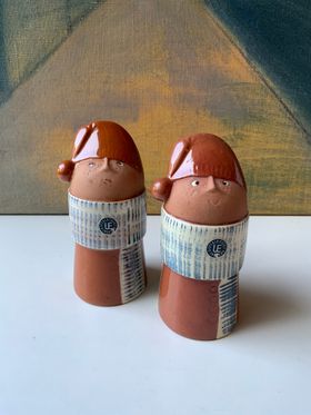 A pair of Andersson Santa Claus figures
