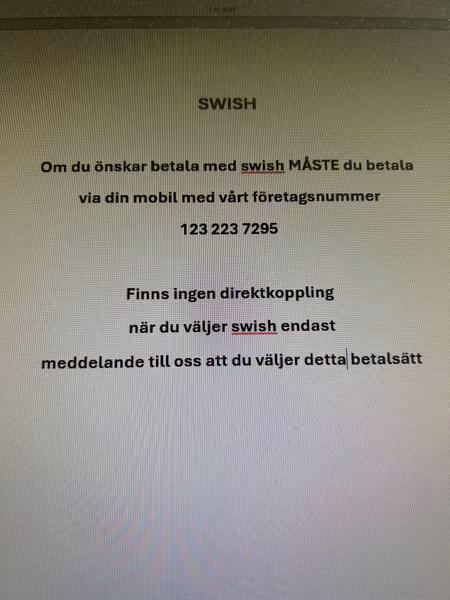 Swishbetalning