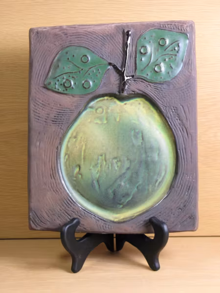 green apple wall plate 1043e
